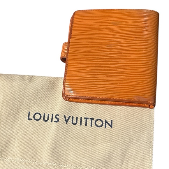 Louis Vuitton epi Orange bi fold compact wallet, dust bag, coa- minor rubbing - Picture 5 of 9